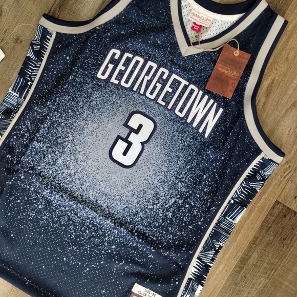 Medium Allen Iverson Georgetown Hoyas Mitchell Ness NCAA SWINGMAN Jersey - Picture 5 of 8